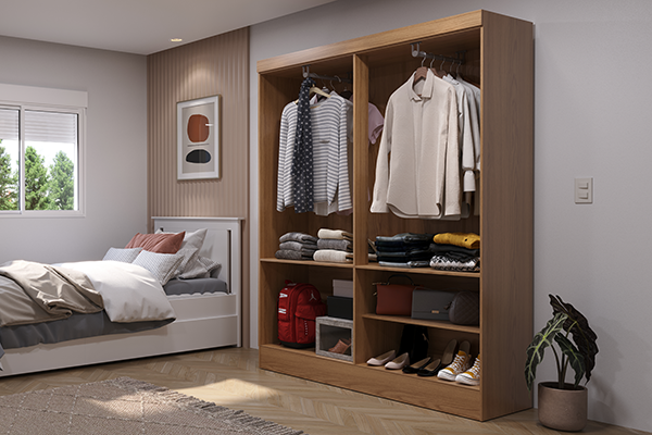 RENZO MP-WL16 WARDROBE 4 DOORS OFF WHITE/OAK PROV