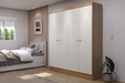 RENZO MP-WL16 WARDROBE 4 DOORS OFF WHITE/OAK PROV