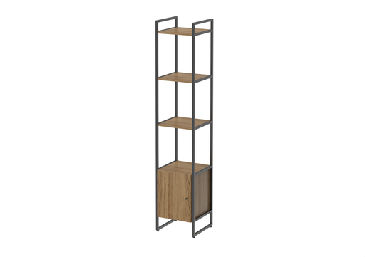 VOSS SHELF UNIT 1 DOOR OAK/BLACK PROVINCIA