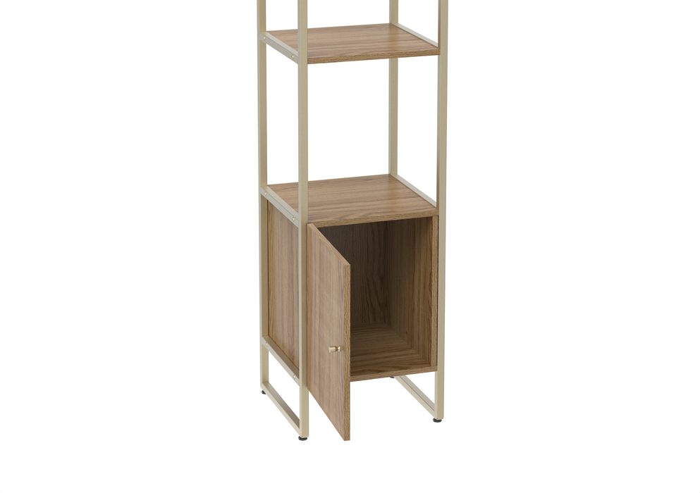 VOSS SHELF UNIT 1 DOOR OAK/CHAMPAGNE PROV