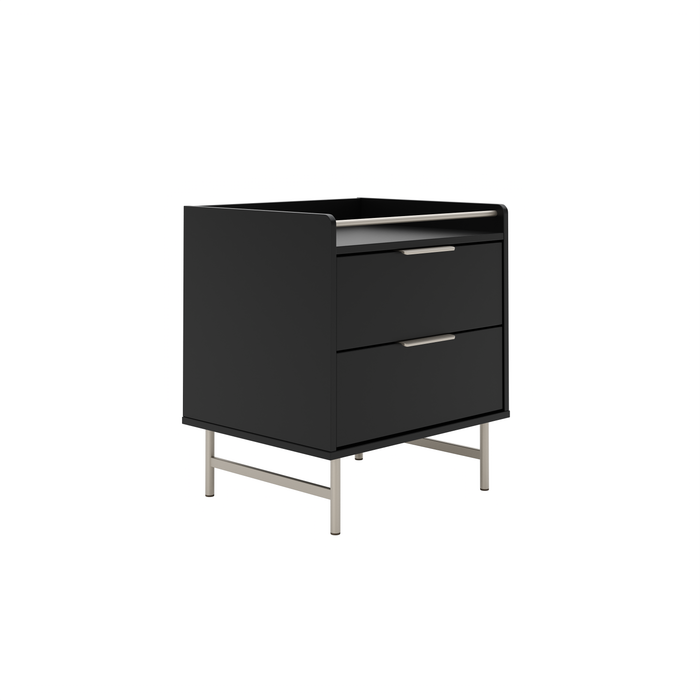 YVES NIGHTSTAND BLACK/CHAMPAGNE PROV