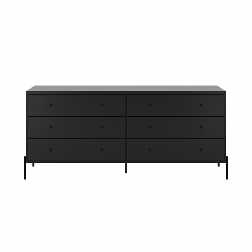 YVES 1.8 6 DRAWER DRESSER BLACK PROV