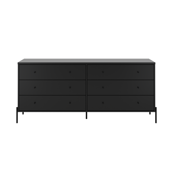 YVES 1.8 6 DRAWER DRESSER BLACK PROV
