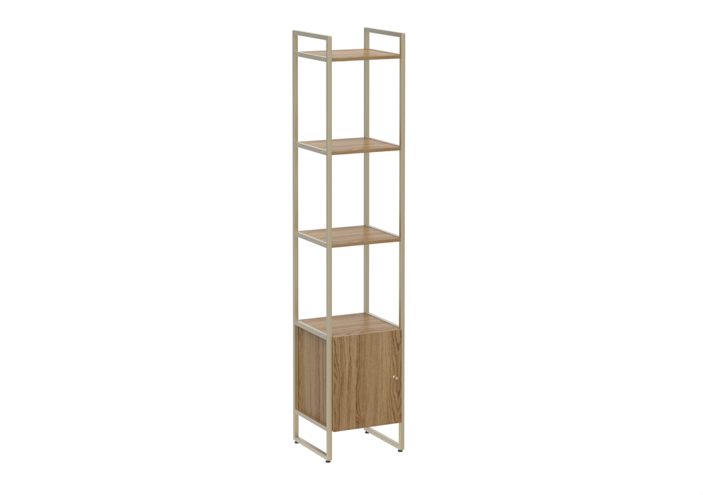 VOSS SHELF UNIT 1 DOOR OAK/CHAMPAGNE PROV