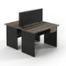 2 WAY CLUSTER FACE TO FACE INCL ONE LOCK DRAWER 12 MO/BL DESK