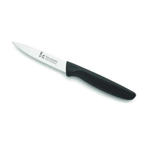 KLEVER PARING KNIFE W/ STRAIGHT EDGE 10CM BLACK STAINLESS STEEL SOLUTI