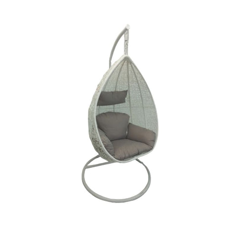 REEF COCOON (HANGING CHAIR) - WHITE - POLLY RATTAN HELDERBERG INT. IMPORT