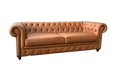 RHODES 3DIV SOFA BROWN FULL LEATHER ALP2497 ALPI