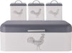 ROOSTER RANGE BREAD BIN WITH 3PCS CANISTERS MABRUK IMPORT & EXPORT