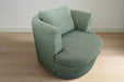 SANDALIO Swivel occassional chair in durable green fabric