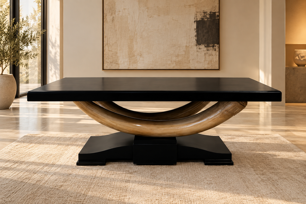 SAVUKA COFFEE TABLE DARK WALNUT SOLID TOP LINE