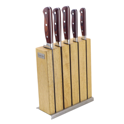 SNAPPY CHEF 5PC PROFESSIONAL KNIFE SET WITH BLOCK SNAPPY CHEF