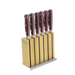 SNAPPY CHEF 6PC PRO STEAK KNIFE SET W/ KNIFE BLOCK SNAPPY CHEF