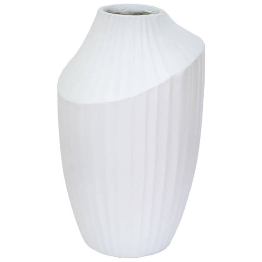 NICOLA FLUTED VASE 38CM TRAN