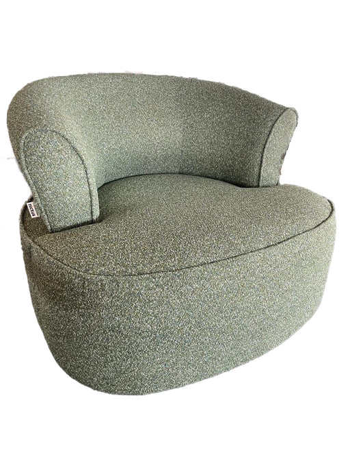 SETTIMIO Swivel Chair in a green fabric 