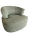 SETTIMIO Swivel Chair in a green fabric 