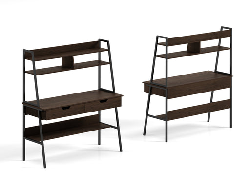 SG-034 OFFICE DESK (BROWN OAK/BLACK) 1.2M STEL