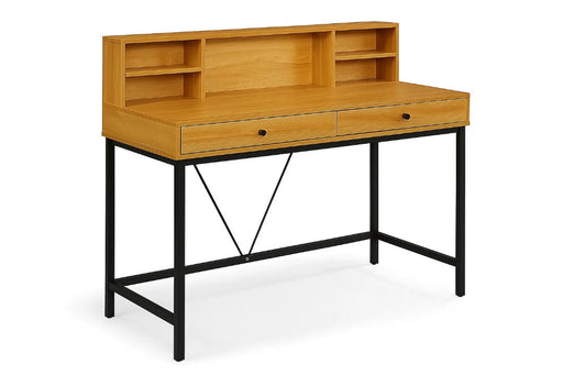SG-042 OFFICE DESK (BROWN OAK/BLACK) 1.2M STEL