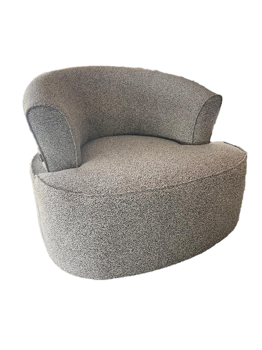 SHERI swivel chair in grey fabric