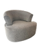 SHERI swivel chair in grey fabric