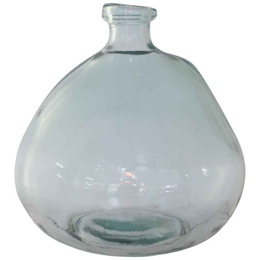 RECYCLED ORGANIC GLASS VASE 23CM