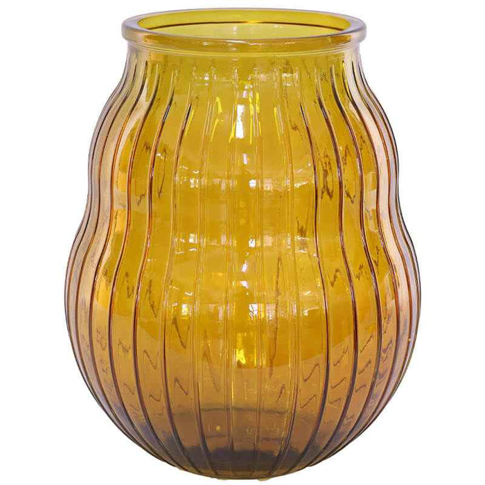 DARK AMBER BOTTICELLI VASE 36CM
