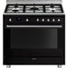 SMEG 90CM GAS/ELECTRIC CLASSIC COOKER BLACK SMEG