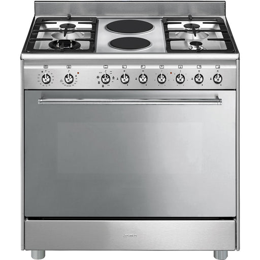 SMEG 90CM 4BRN/2PLATE GAS/ELEC RANGE COOKER SMEG