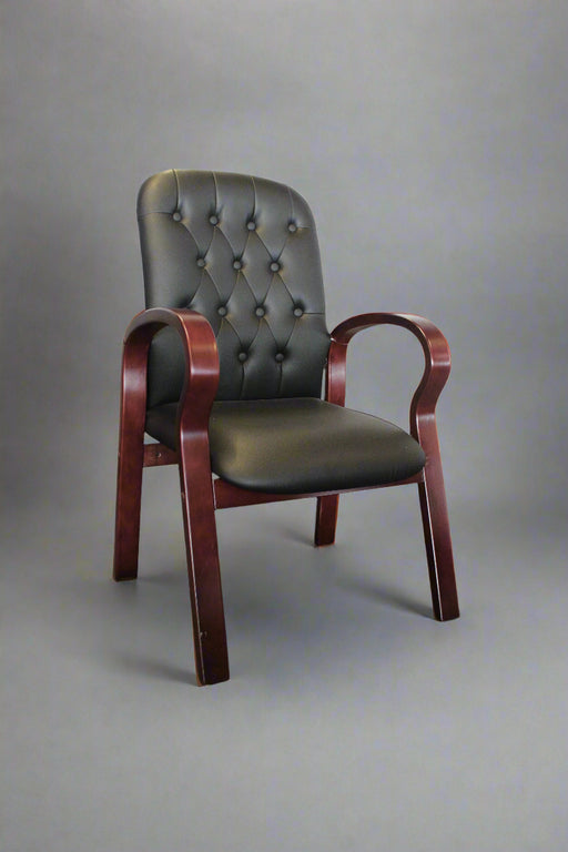 STL-CP-04 VISITOR CHAIR (PU BLACK) STELLAR LIMITED