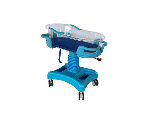 STL-IB (N) EPOXY COATED INFANT BED INCL MATRESS BLUE STEL