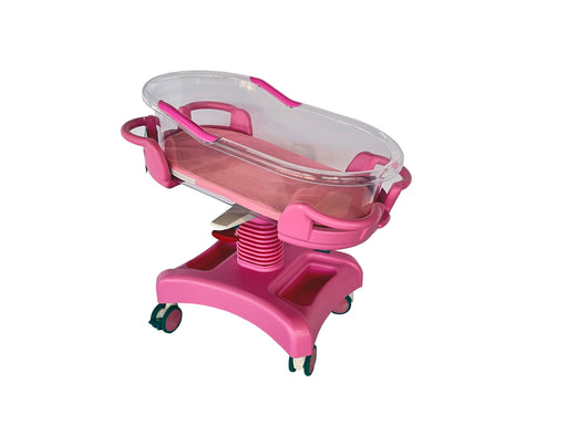 STL-IB (N) EPOXY COATED INFANT BED INCL MATRESS PINK STEL