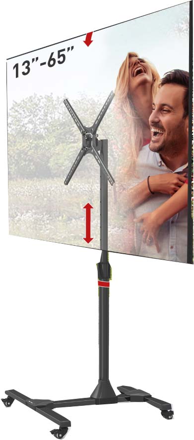 BARKAN MOBILE TV CART - TILT AND ADJUSTABLE 13" 65" BARK