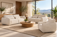 3.2.1 COLOMBO LOUNGE SUITE LIGHT GREY INCL 5 PILLOWS VINA