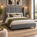 2PCE QUEEN STOCKHOLM UPHOLSTERED BED FABRIC E/L FOUR