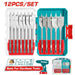 TOTAL TOOLS 12PCE FLAT WOOD DRILL BIT SET TOTL