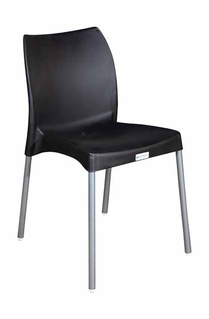 CONTOUR TIA ARMLESS CHAIR - BLACK BUZZ
