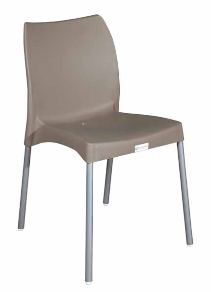 CONTOUR TIA ARMLESS CHAIR - CAPPUCCINO BUZZ