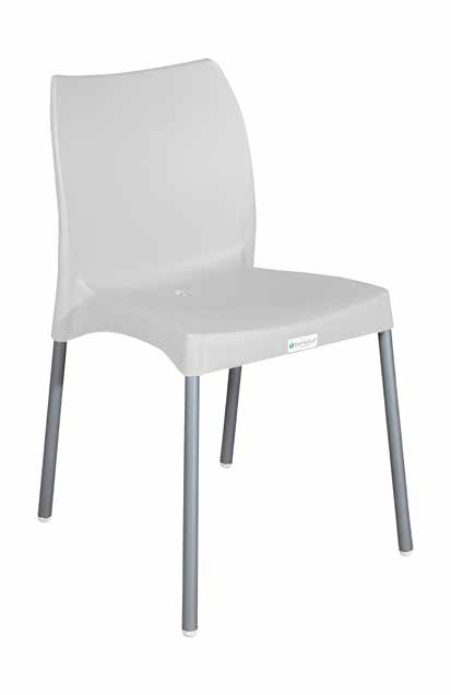 CONTOUR TIA ARMLESS CHAIR - WHITE BUZZ
