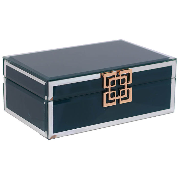 TEAL BLUE ACCESSORY BOX 20X13X8CM TRAN