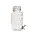 DISPENSE SQUARE JAR TAP TRANS NATAL CUT GLASS