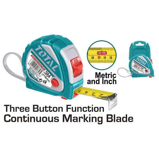 TOTAL TOOLS STEEL MEASURING TAPE 3M TOTAL TOOLS NAMIBIA