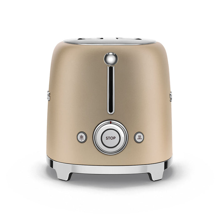 SMEG RETRO 2 SLICE TOASTER CHAMPAGNE SMEG
