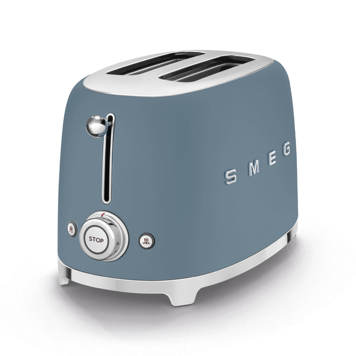 SMEG 2 SLICE RETRO TOASTER STORM BLUE MATT SMEG