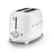 SMEG 2 SLICE RETRO TOASTER WHITE MATT SMEG