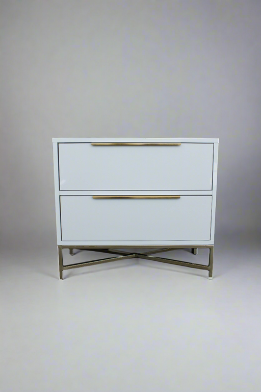 TWAPA WHITE NIGHTSTAND/PEDESTAL KENREN INTERIORS