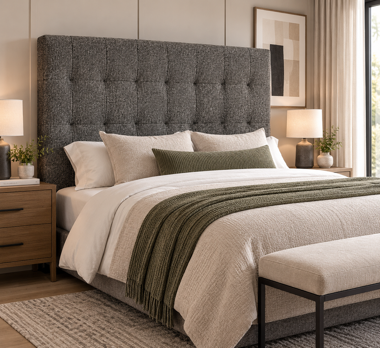 TINA KING HEADBOARD - SOMERSET SHALE FOUR