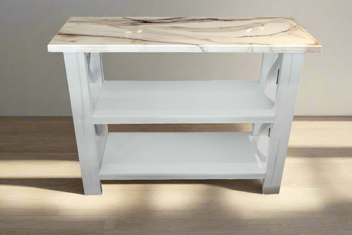 WHITE MARBLE RESIN CONSOLE STUDIO DI