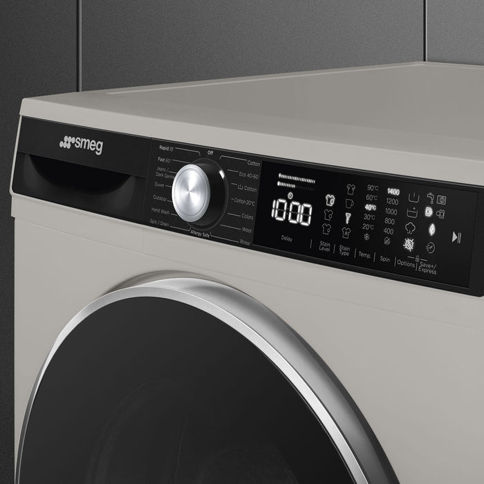 SMEG 8KG F/L WASHING MACHINE SILVER SMEG