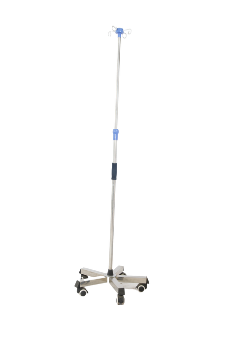 STL-IVS (N) 4 HOOK IV STAND WITH STAINLESS STEEL BASE STEL