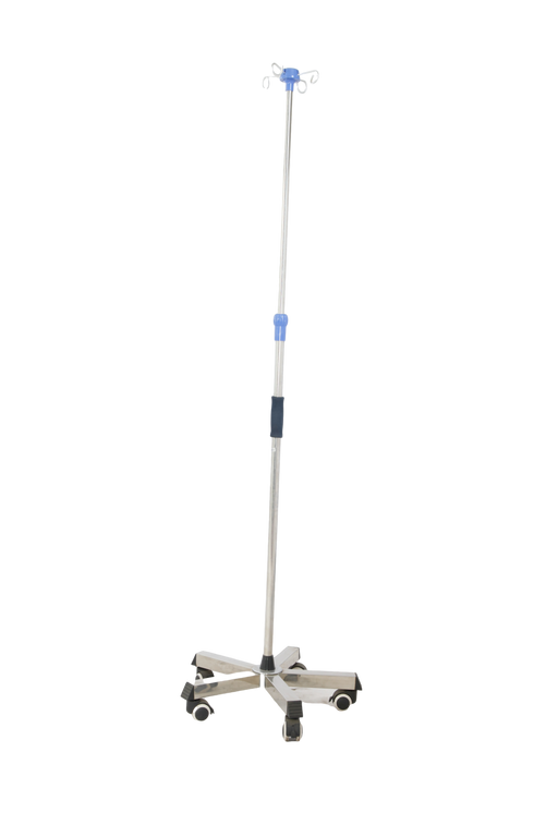 STL-IVS (N) 4 HOOK IV STAND WITH STAINLESS STEEL BASE STEL
